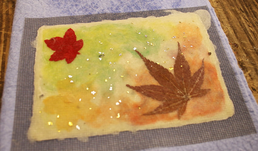 小原和紙の紙すき体験