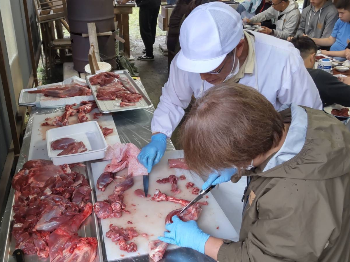 猪鹿工房山恵　鹿の解体イベント