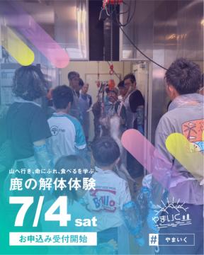 猪鹿工房山恵　鹿の解体イベント
